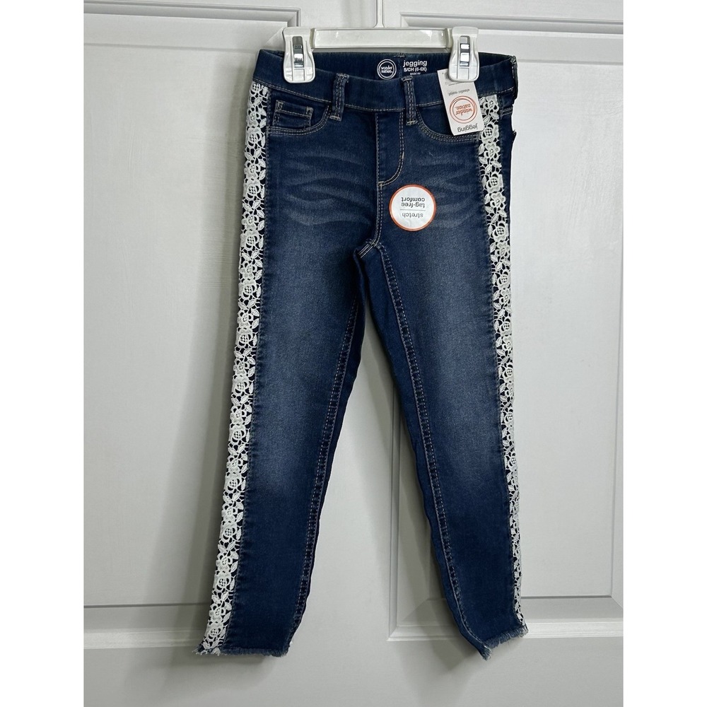 Wonder Nation Fashion Jegging Girls Small 6-6X Decorative Crochet Side Trim‎ New